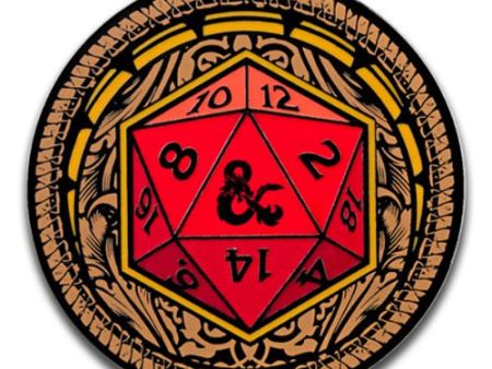 D&D: Enamel Pin - Ornate D20 with Augmented Reality Online Sale