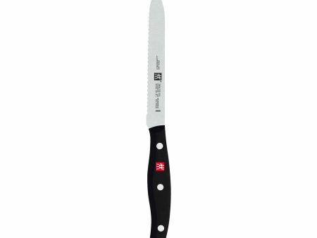 Zwilling Twin Signature 5-Inch Utility Knife, Serrated Edge Online Hot Sale