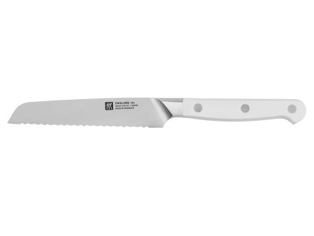 Zwilling Pro Le Blanc 5-inch Serrated Utility Knife Hot on Sale